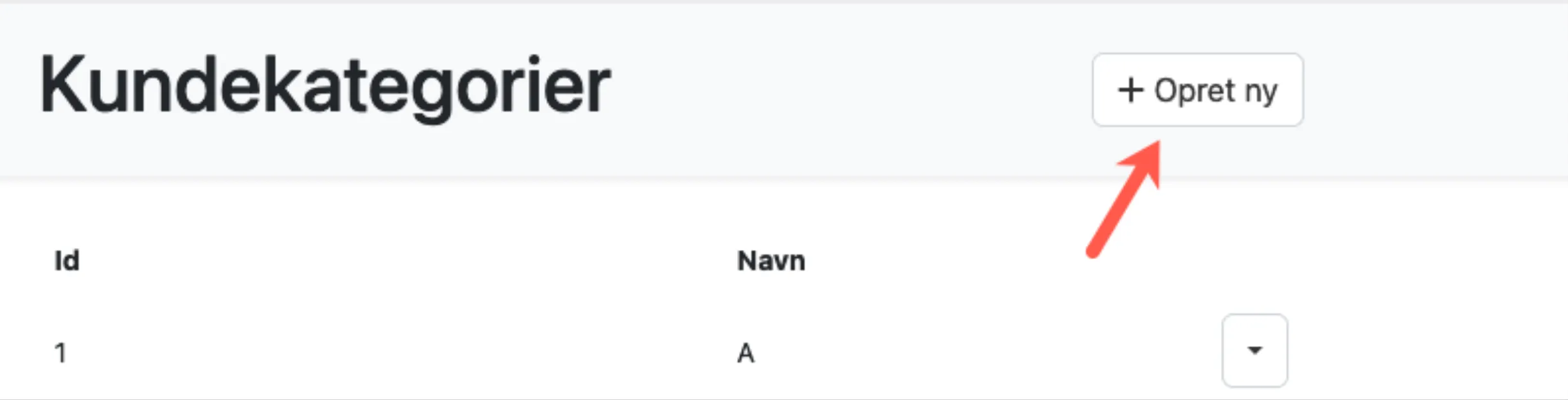Opret type eller kategori
