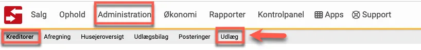 Opret udlæg