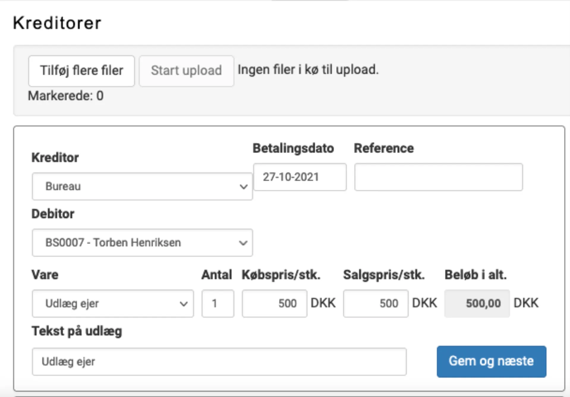 Gå hvert bilag igennem