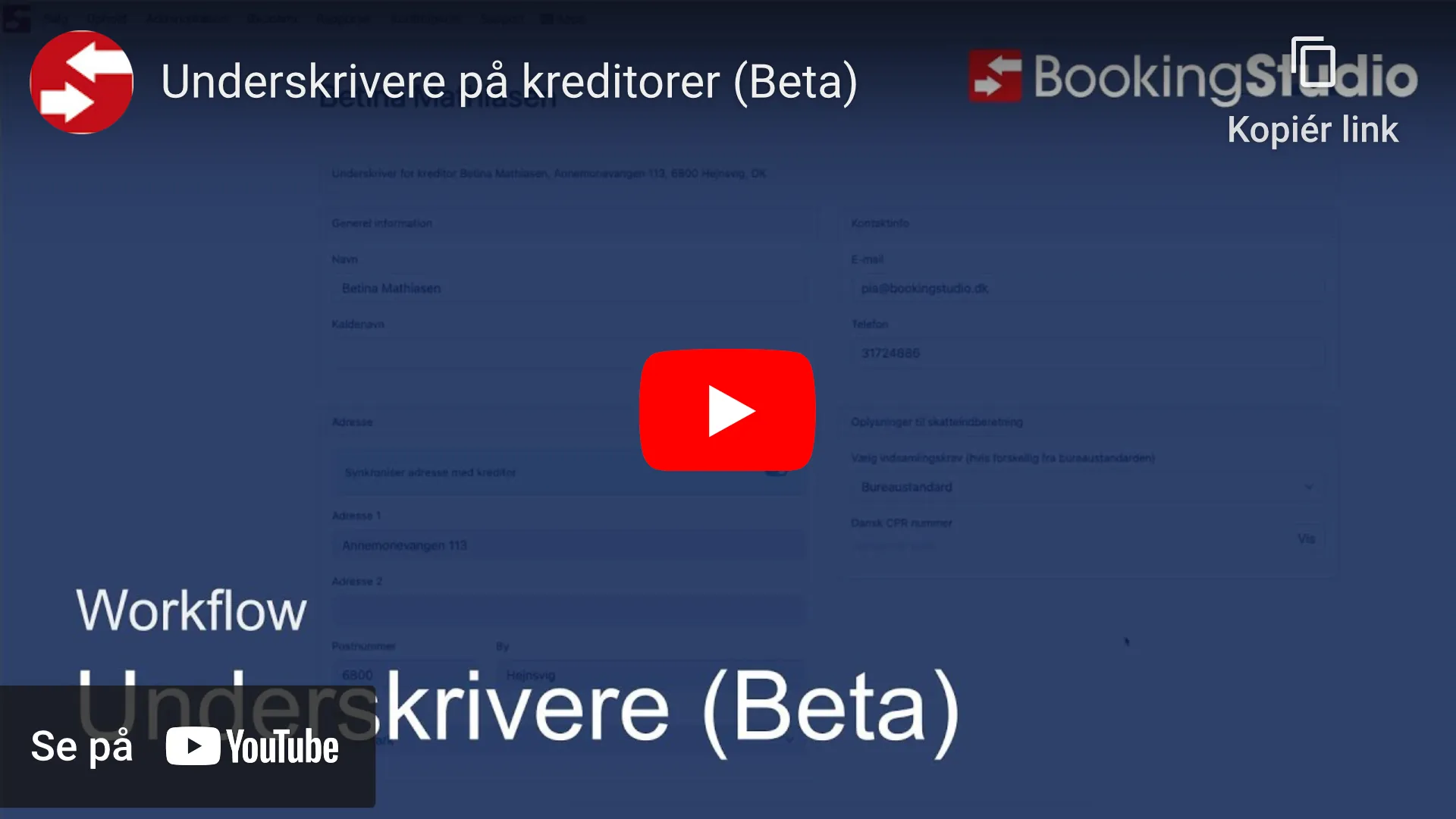 Underskrivere på kreditor (Beta)