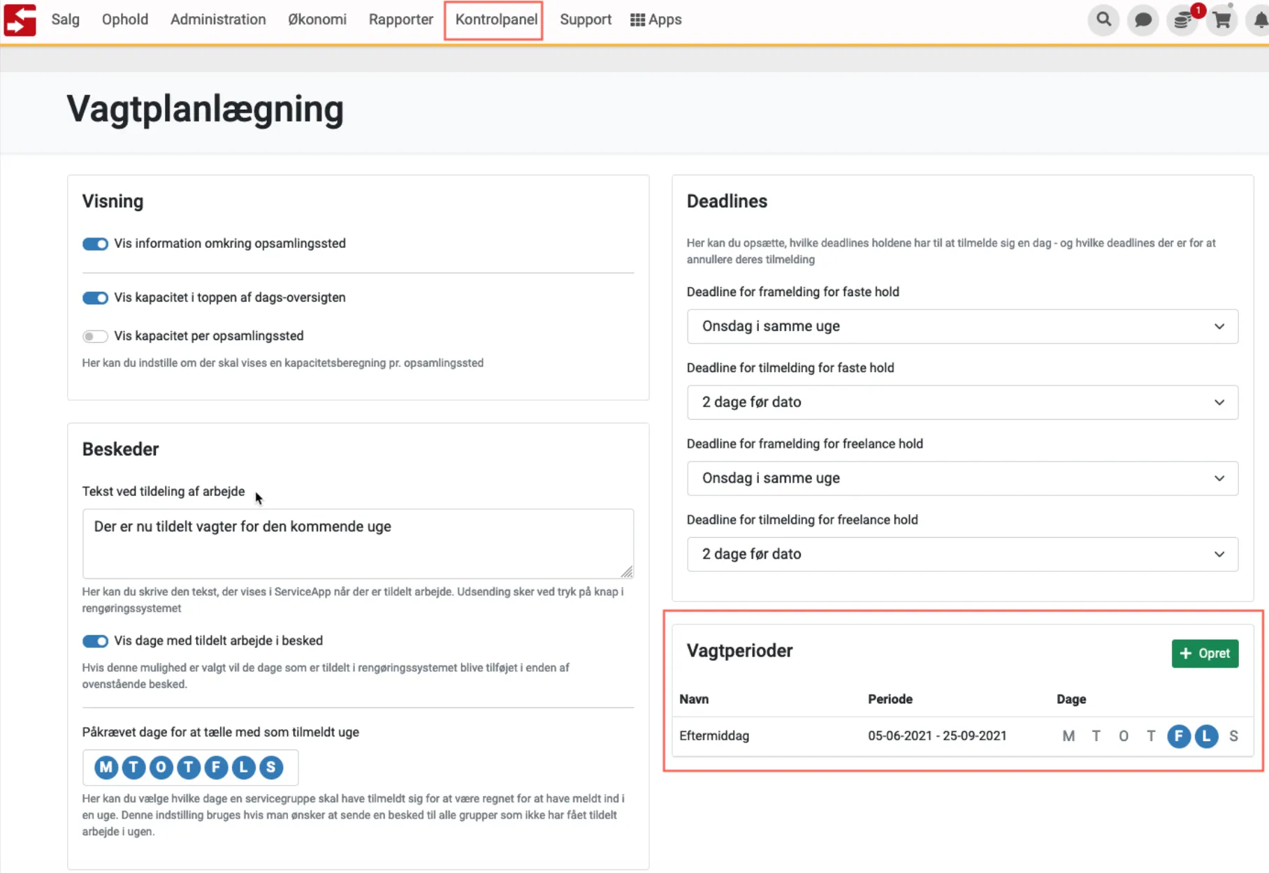 Find vagtplanlægning