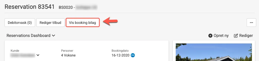 Vis booking bilag