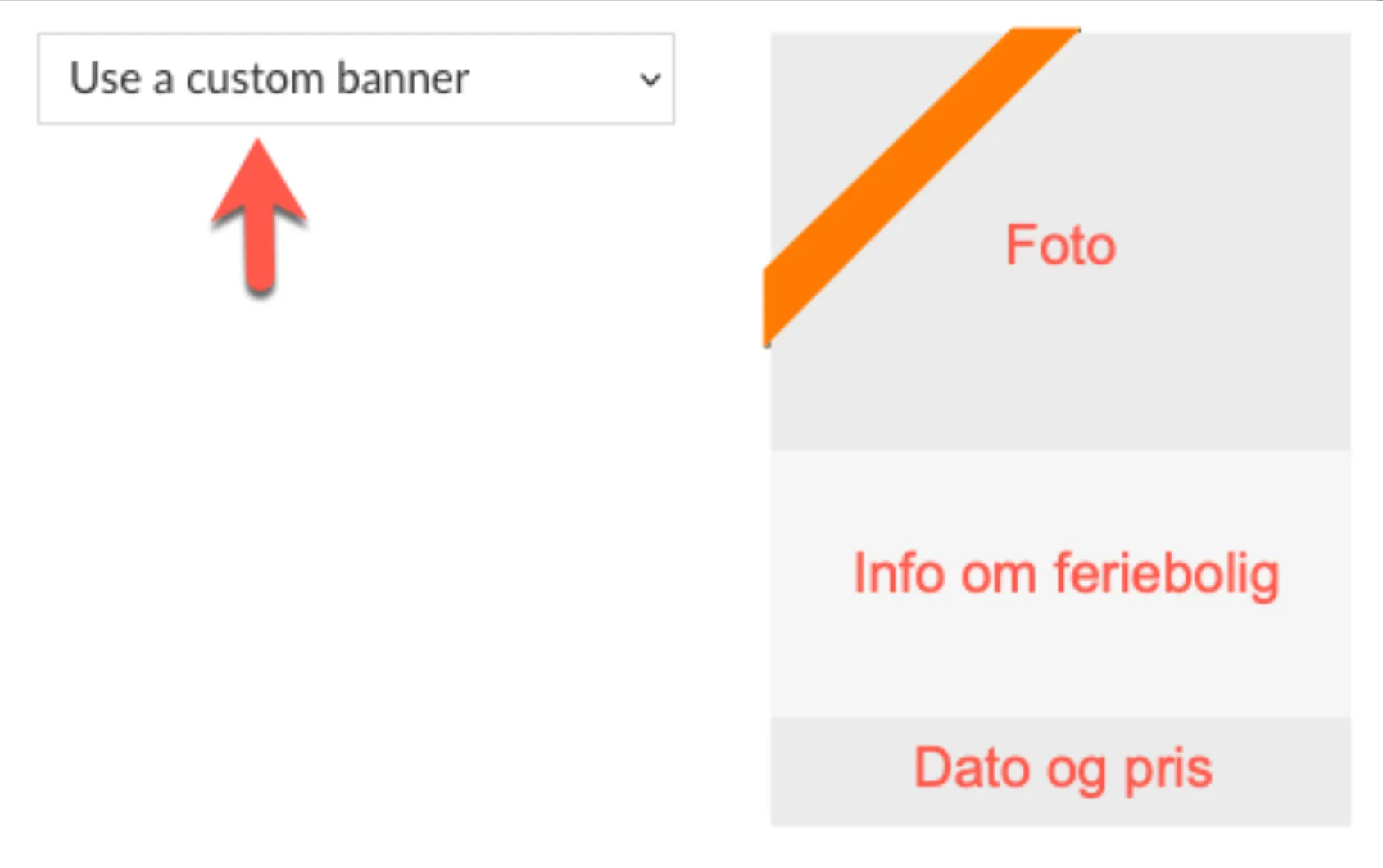 Skråt banner