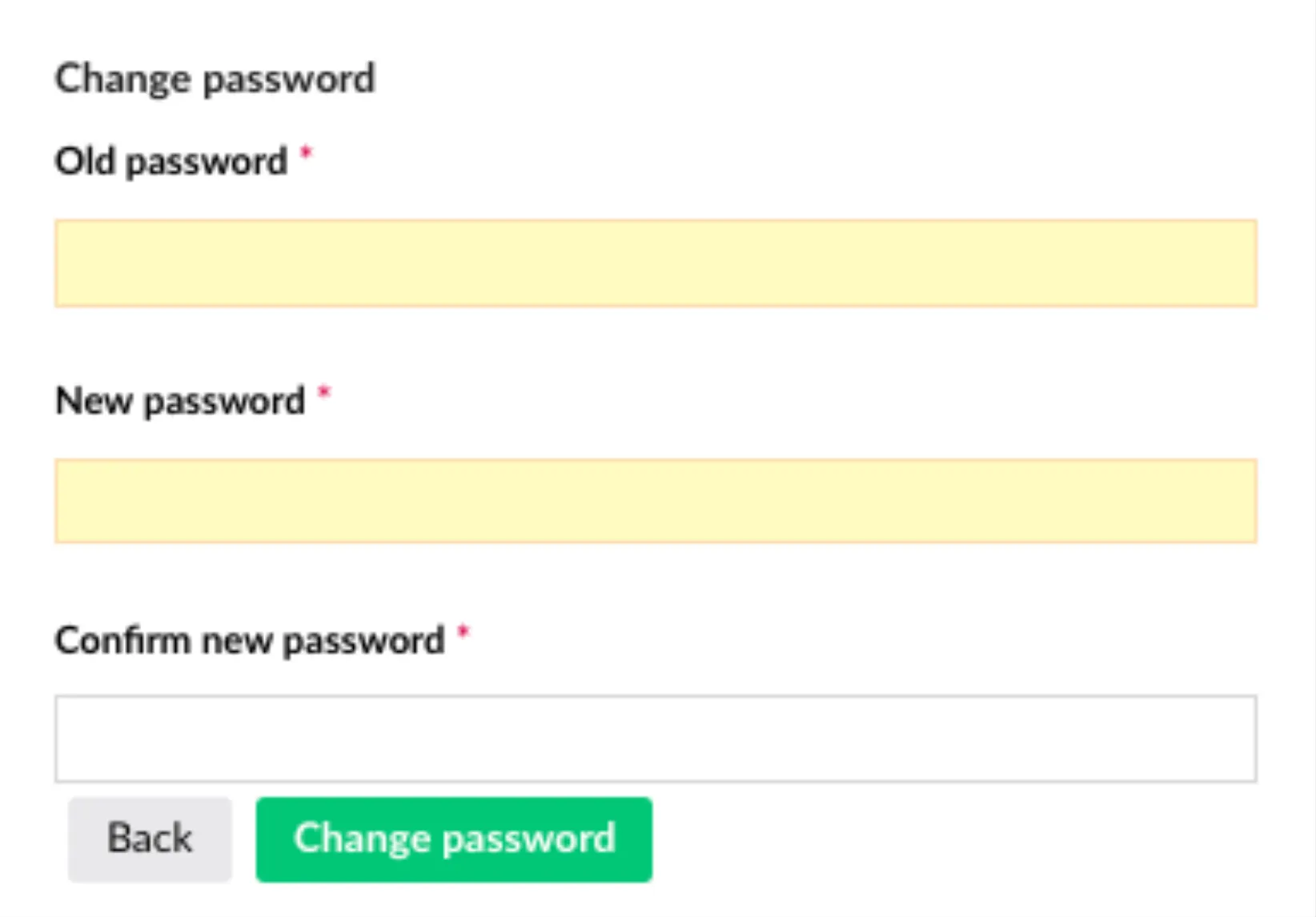 Change password
