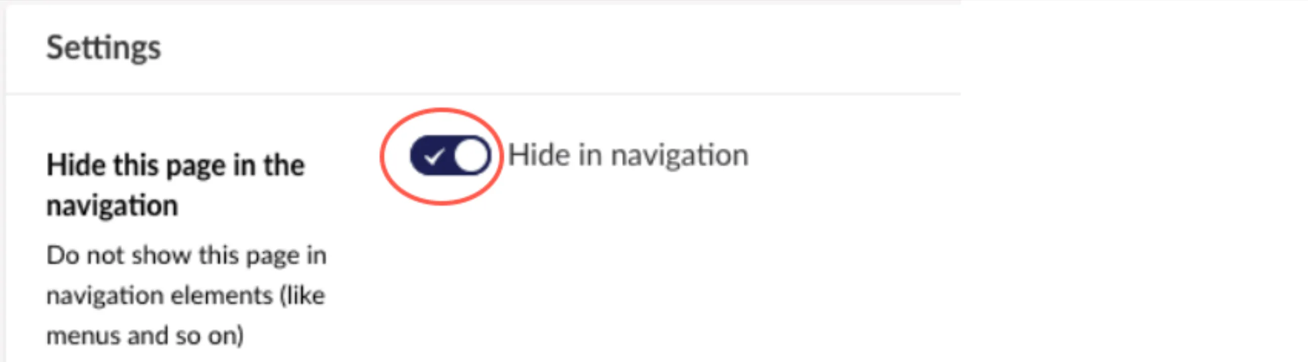 Hide in navigation