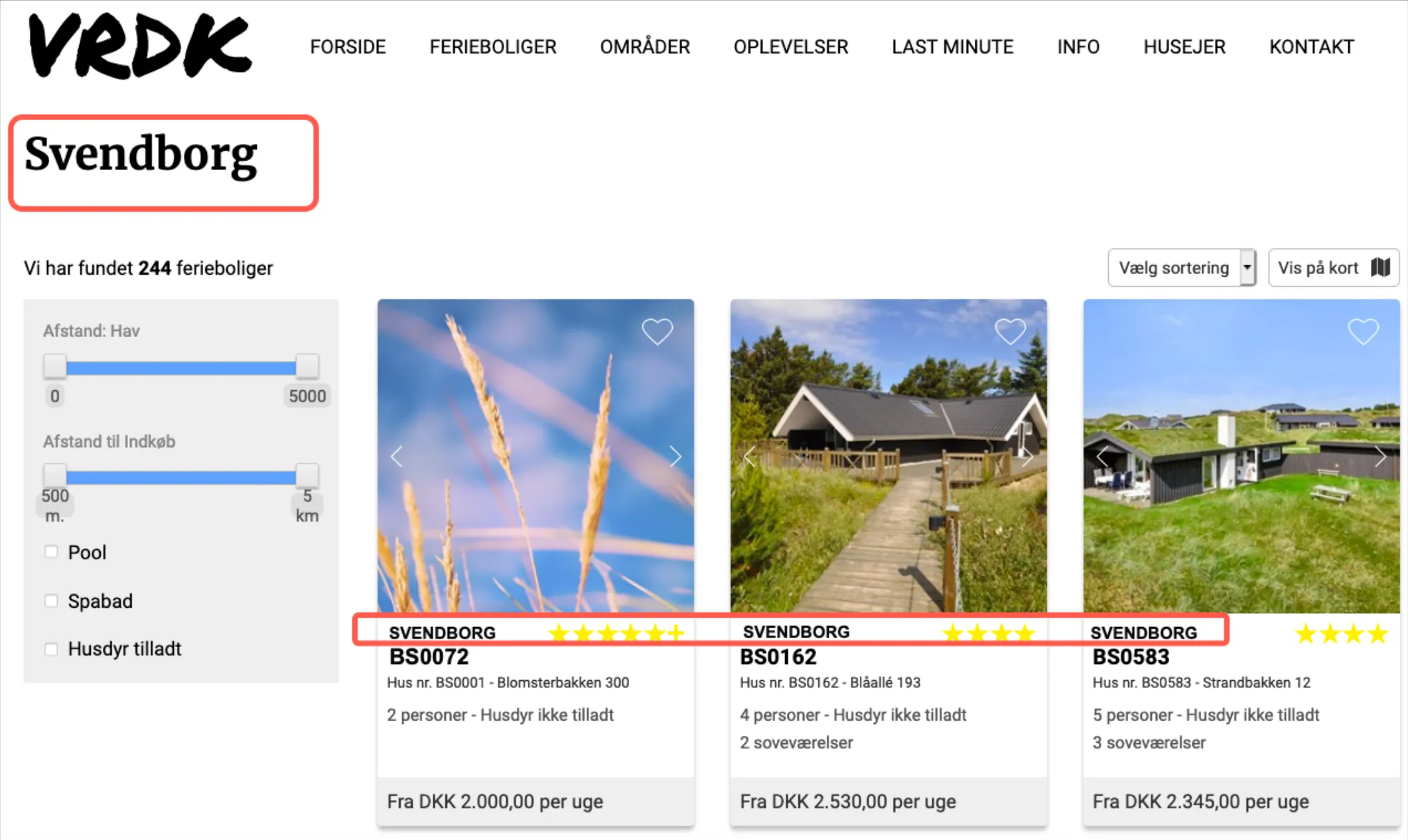Ferieboliger med noget tilfælles