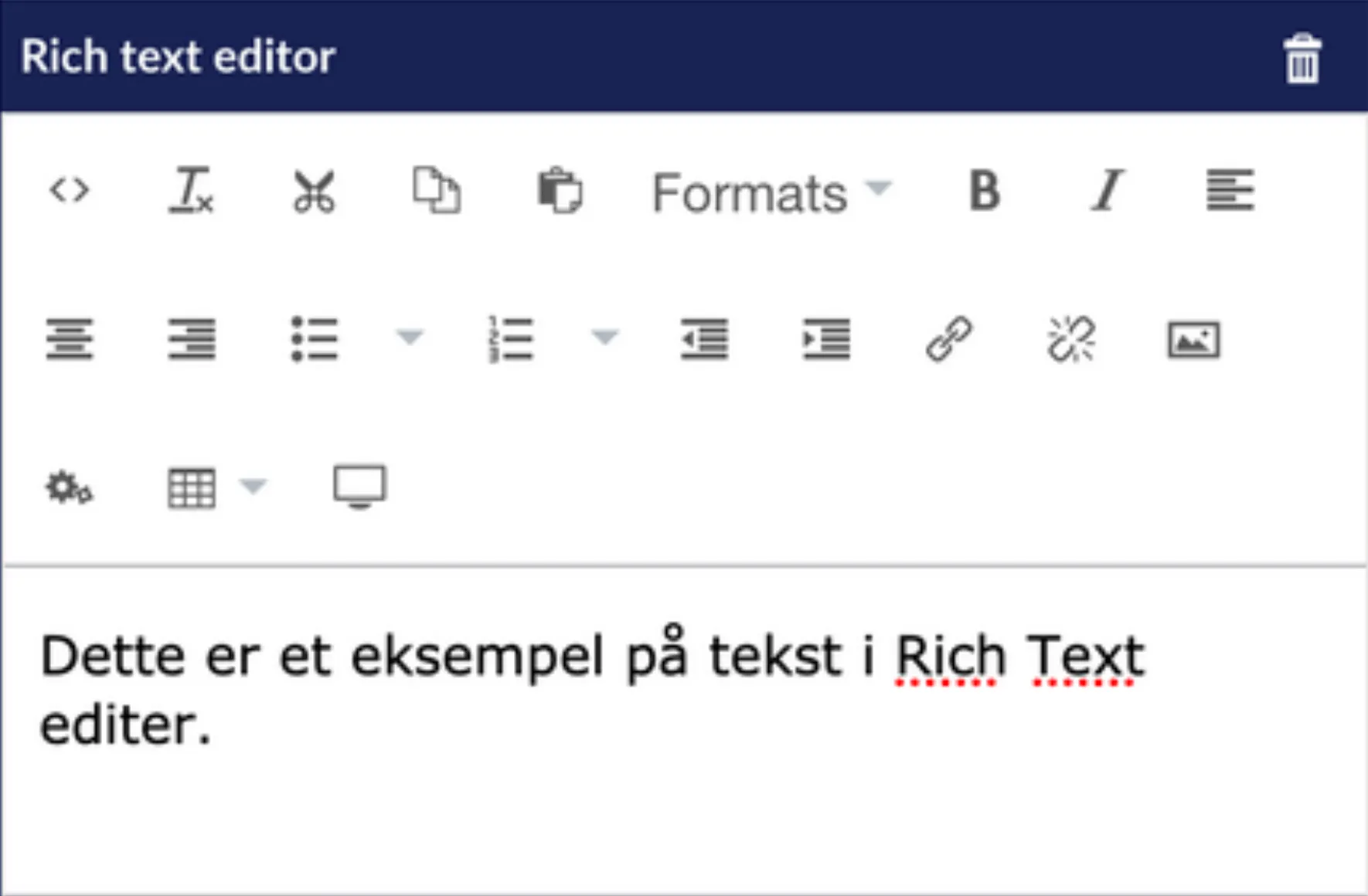 Rich tekst editor