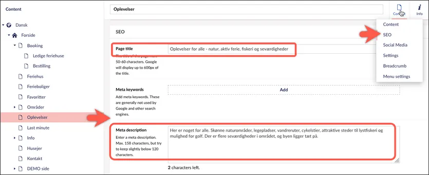 SEO tekster på websider