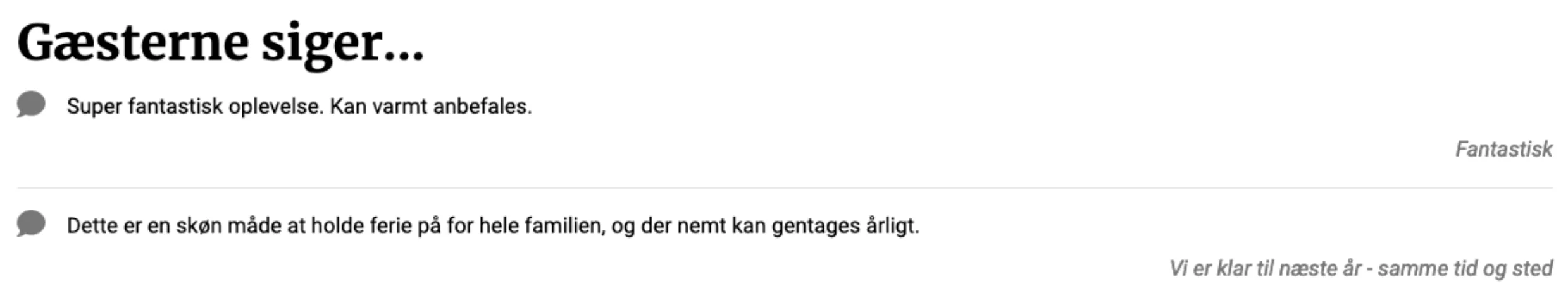 Resultat på hjemmesiden